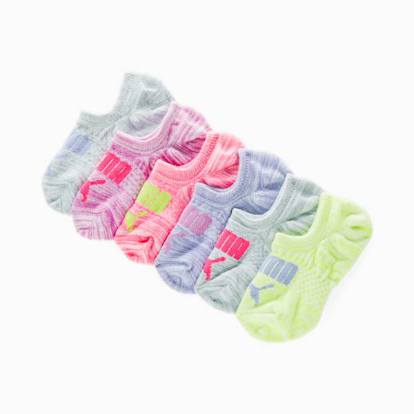 Hanes Girls' 20pk Super No Show Athletic Socks - Colors May Vary S